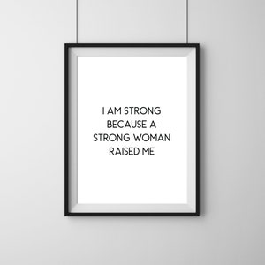 Digital Strong Woman Print Mom Wall Art Gift for Mom Best Mother&#39;s Day Gift Mama Birthday Gift for Mom Digital Art Instant Download