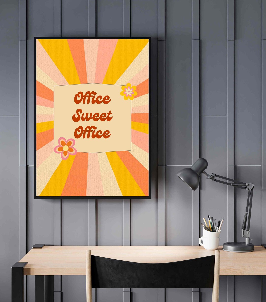 Digital Office Sweet Office Sign Retro Quote Poster Workplace Cubicle ...
