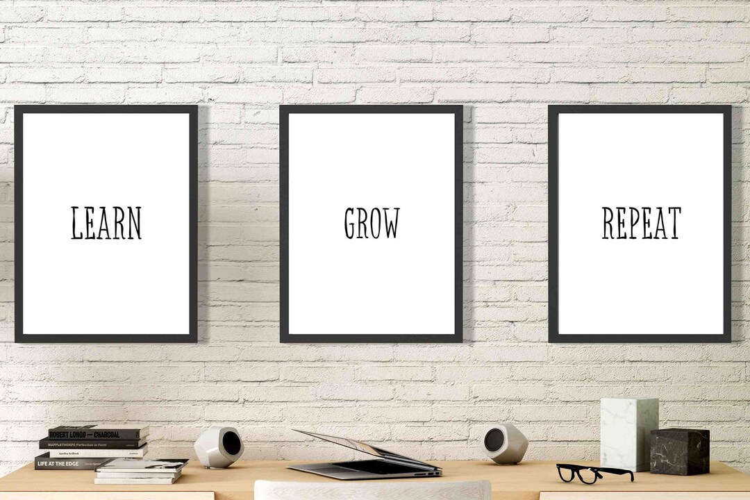 Set of Digital Printable Quote for Office Decor Inspirational Gift ...