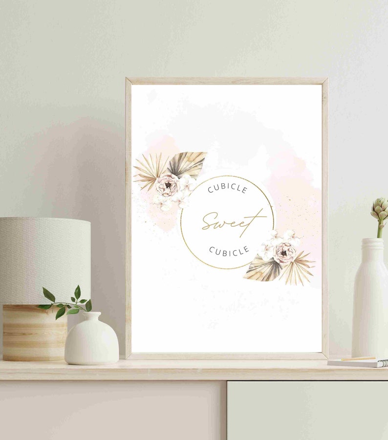 Printable Cubicle Decor for Office Sign Quote Poster Workplace Cubicle ...