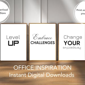 Digital Poster Set for Team Office Decor Quotes Mindset Wall Art Work Quotes Mindset Workplace Quote Bundle Staff Room Sign Gallery Employee