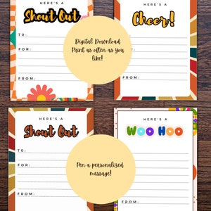 4 ensembles de cartes de remerciement pour les étudiants Reconnaissance de la récompense des étudiants Appréciation du personnel Imprimable numérique Collègue Récompense positive Employé