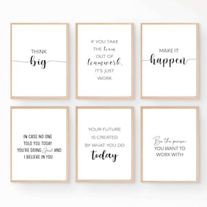 Digital Poster Set for Team Office Decor Quotes Mindset Wall Art Work Quotes Mindset Workplace Quote Bundle Staff Room Sign Gallery Employee