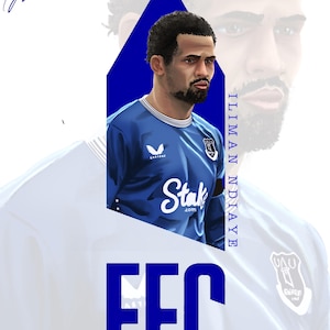 Everton graphic illustration logo prints - Iliman Ndiaye