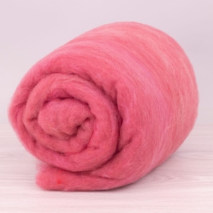 PinkSparkle 20mic, wool / viscose carded multi-color,  1.77oz (50gr) Felting wool, for spinning and needle felting.