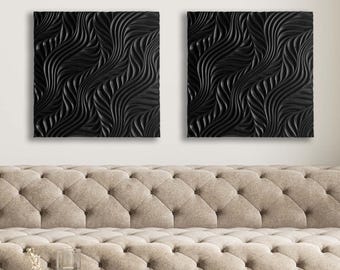 Set of 2 Ash Wood Wall Panels, Acoustic Flow Relief, 60–100 cm