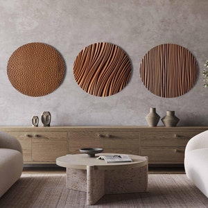 Wall Paneling Wood - Set of 3 Decorative Wall Pieces in Iroko, 3D Wall Panels for Accent Wall Paneling and Modern Wood Wall Art