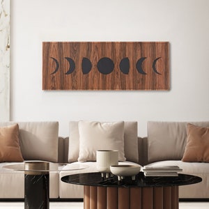 Wood Paneling for Walls: 3D Paneling, Wood Accent Wall, Boho Chic, House Design, Big Wall Decor, Palissandro, Moon Phases