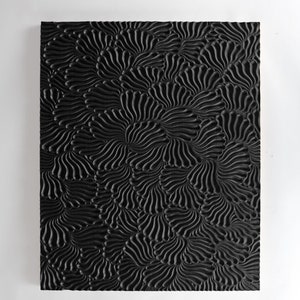 Acoustic Wall Panels: 3D Paneling, Wood Accent Wall, Carved Wood Sculpture, Big Wall Decor, House Design, Bold Decor, shells in black wood