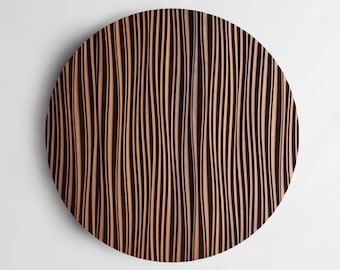 Modern Abstract Sound Diffuser, 3d Geometric Wood Wall Art, Circular Acoustic Panel, Mod Decor
