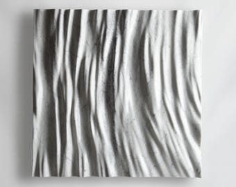 Square Carrara Marble Wall Sculpture 3D Relief Art Modern Italian Wall Decor
