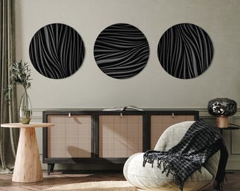 Carved Iroko Wood Wall Panels – 3D Modern Wall Art