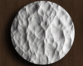 Round Carrara Marble Wall Sculpture 3D Relief Art Modern Italian Wall Art