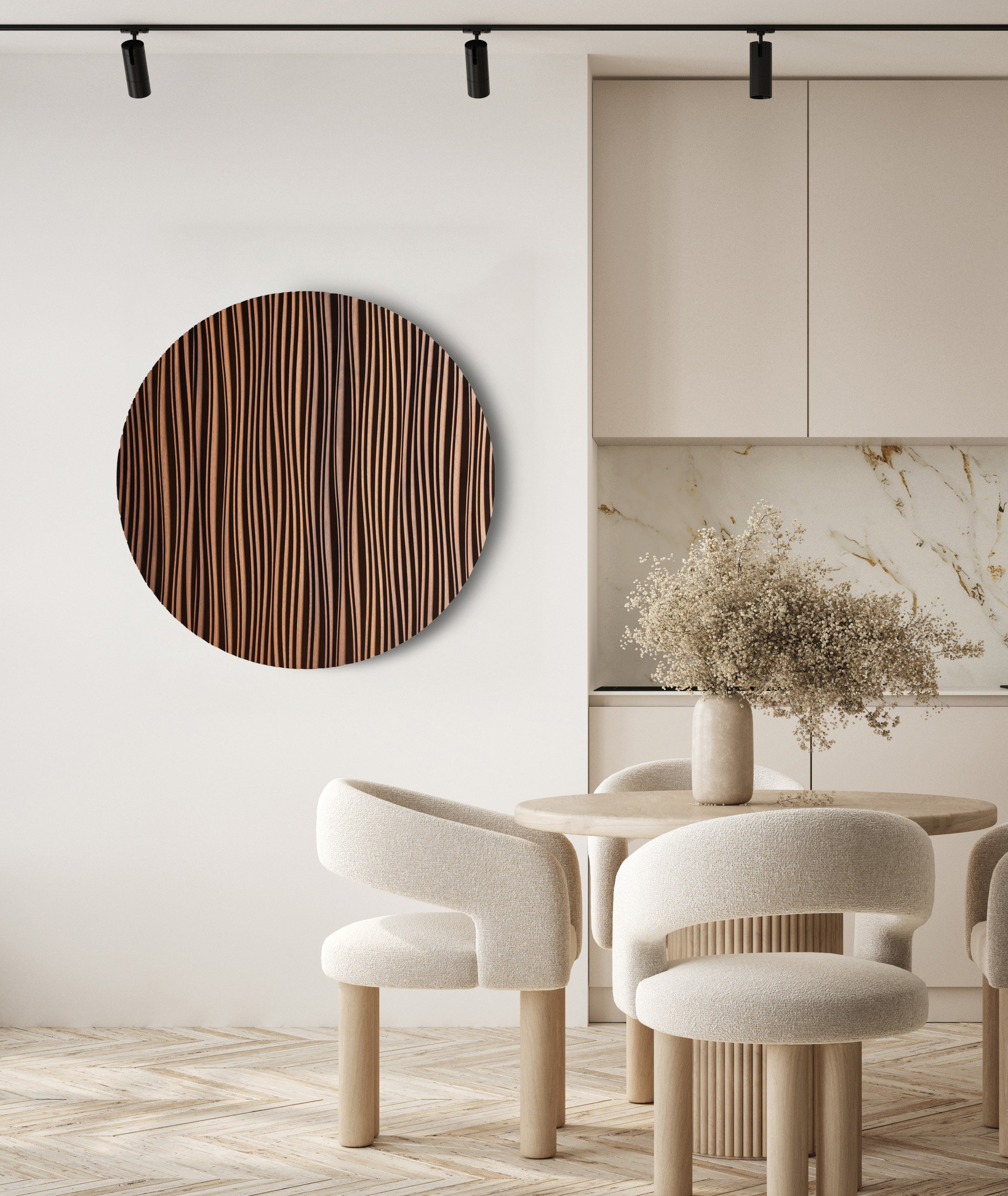 Circular Acoustic Wood Panel – 3D Geometric Sound Diffuser - Etsy