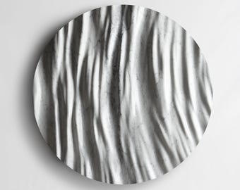 Round Carrara Marble Wall Sculpture, Eternal 3D Relief Art, Made in Italy