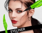 ABZ Aloe Vera Liquid Eyeliner for Styles - Smudge Proof, Waterproof, and Long Lasting Aloe vera Extract 99 Charming Electric Eye