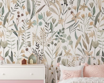 Cat Nursery Wallpaper, Removable Animal Mural Wallpaper, Children's ...