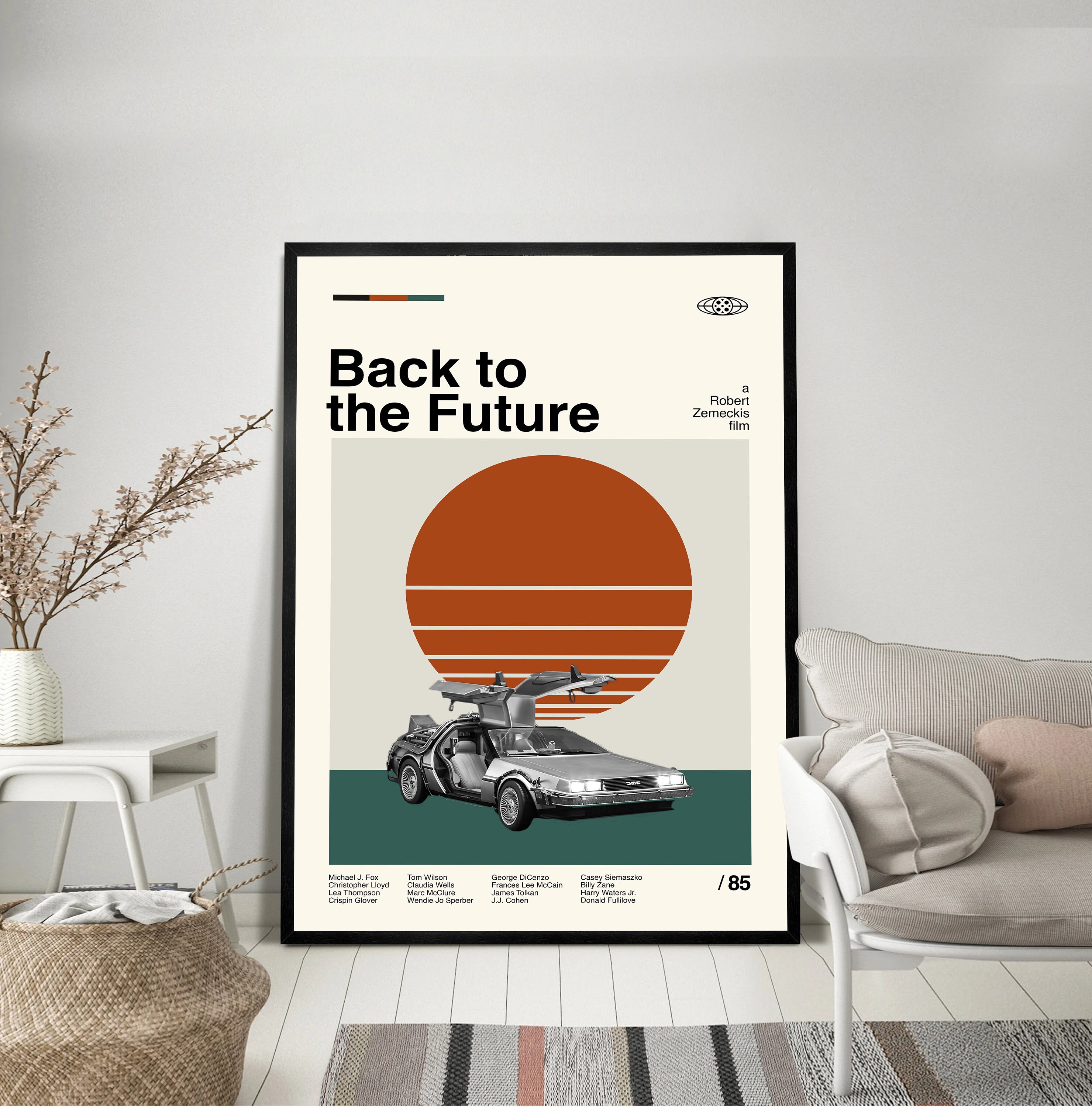 Discover Back to the Future - DELOREAN - Movie poster - Retro Modern Poster - Vintage Movie Poster -  No Frame