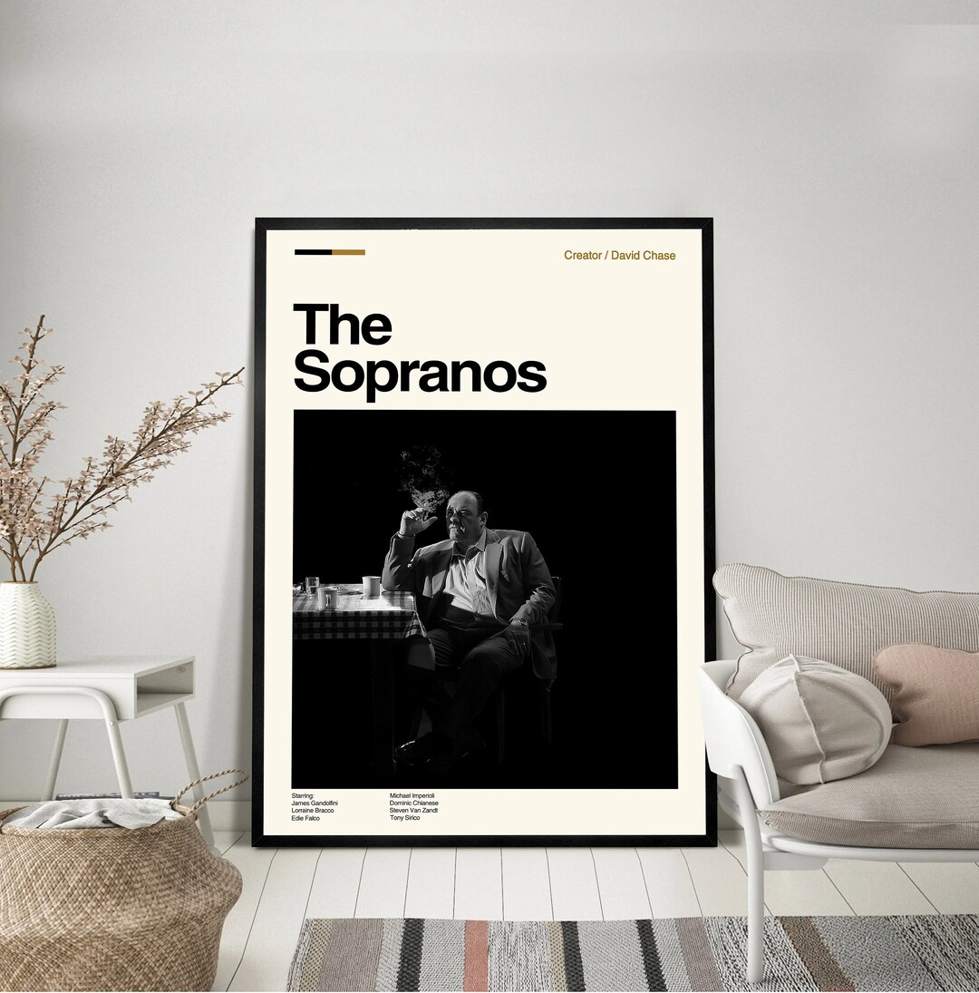 The Sopranos Poster the Sopranos Movie Poster Retro Modern Etsy