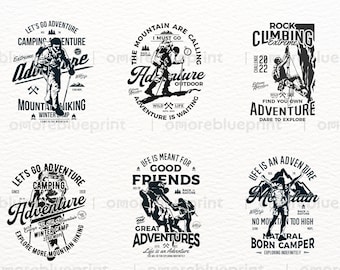 Mountain Climbing PNG Clipart Bundle: Adventure Designs (Digital Download)