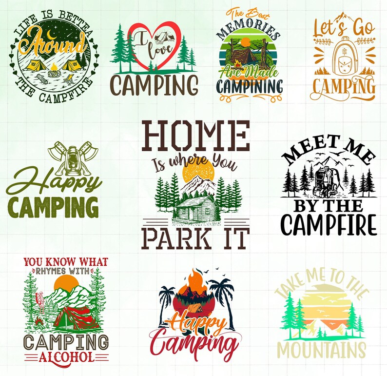 Campfire Glow Camping SVG Bundle for Fiery Adventures Digital Download
