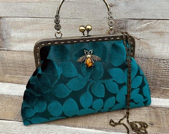Dark Green Teal Clutch Bag. Top Handle Bag. Clutch Bag with Strap. Vintage Handbag. Evening Bag for Women. Green Evening Bag Dark Green Teal Clutch Bag. Top Handle Bag. Clutch Bag With Strap. Vintage  Handbag. Evening Bag for Women. Green Evening Bag - Etsy