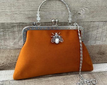 Orange Clutch Handbags for Orange Crossbody Bag
