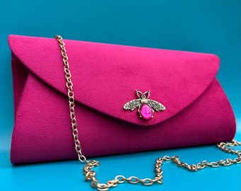 Clutch bag. Handbags for women. Clutch bags for ladies. Evening bag. Velvet clutch bag. Purse bag. Pink clutch. Vintage handbag