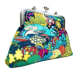 Cartera de mano para mujer. Bolso de mano colorido. Bolso de mano para mujer. Bolso arcoíris. Bolso original. Bolso retro