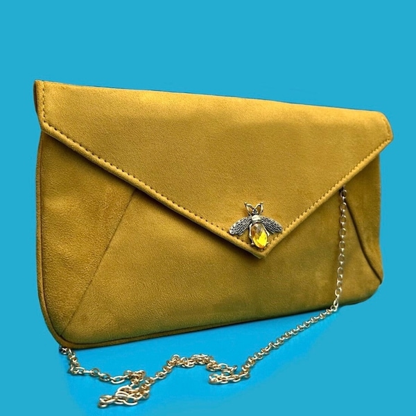 Yellow clutch bag. Clutch bag for women. Yellow purse clutch. Purse clutch. Envelope clutch. Mustard club
