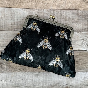 Schwarze Clutch Tasche. Samt Handtasche. Vintage Clutch. Vintage Handtasche. Schwarze Handtasche. Formelle Handtasche. Abendtaschen für Damen