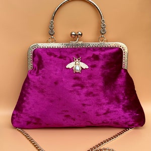 Rosa Clutch. Handtaschen für Damen. Clutch Taschen für Damen . Abendtasche. Samt-Clutch-Tasche. Handtasche Tasche. Fuchsia Handtaschen. Abschlussball-Clutch