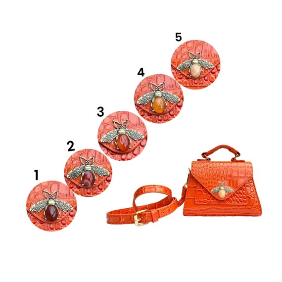 Orange Evening Women Handbag, Orange Purses Handbags