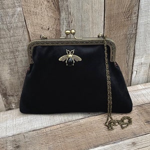 Clutch Tasche für Frauen. Samt Handtasche. Vintage Clutch. Vintage Handtasche. Schwarze Handtasche. Formelle Handtasche. Handtasche Tasche