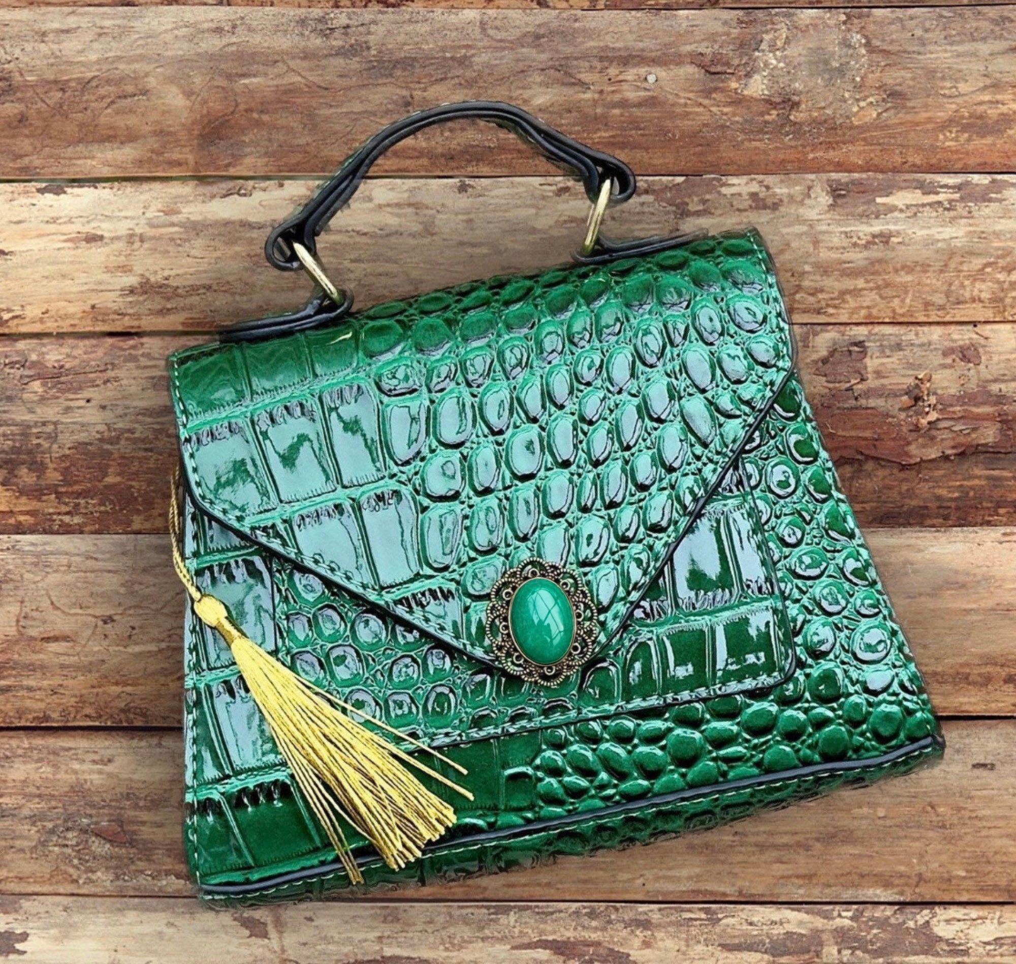 Emerald Green Clutch Bags. Small Handbags for Women. Green 