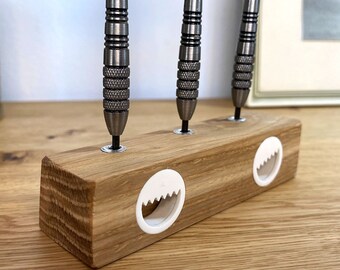 LEKEFETO Support de fléchettes en bois pour 12 fléchettes
