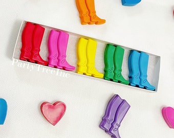 Cowboy Boot Crayons ,Stocking Stuffer ,Cowgirl Birthday ,Cowboy Party Favor, Crayon, Party Favor ,Goodie Bag, Kids Birthday, Coloring Crayon