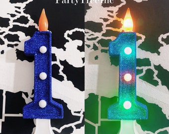 Birthday Number LED Candle , LED Number , Flashing LED Birthday Candle , Cake topper , centerpieces , Candle , All Birthday Number Candles