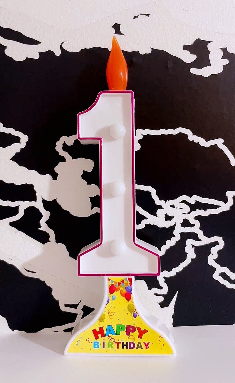 Birthday Number LED Candle LED Number Flashing LED Etsy