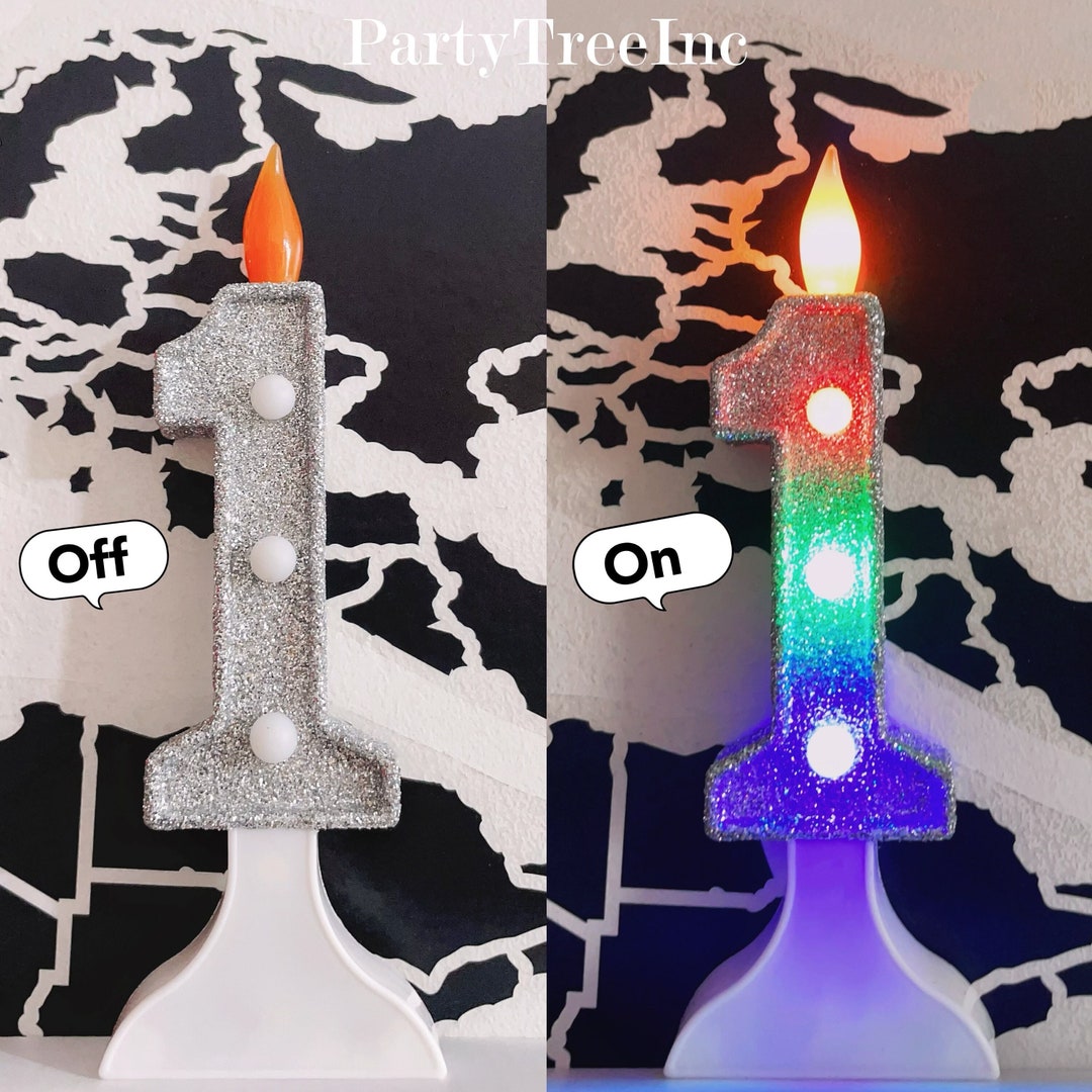 Birthday Number LED Candle LED Number Flashing LED Etsy