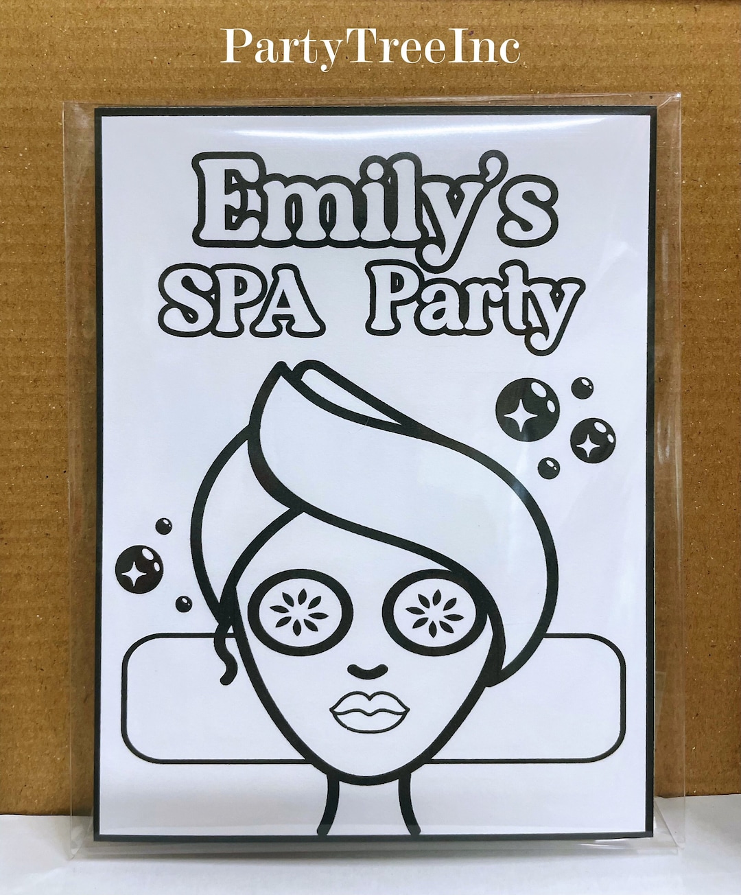Custom SPA Coloring Pages SPA Birthday SPA Coloring Kits - Etsy