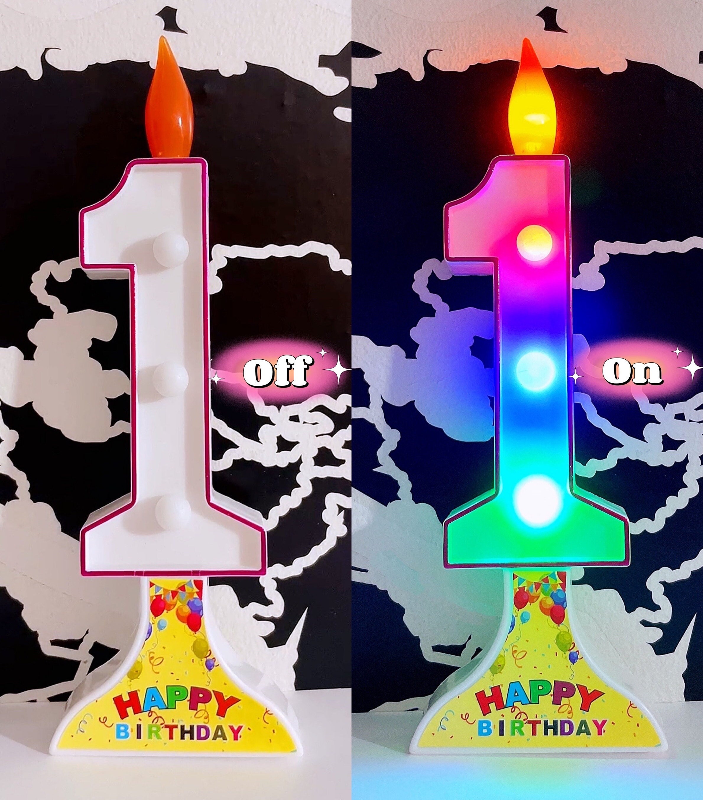 Led Birthday Candles
 Birthday Number LED Candle LED Number Flashing LED Etsy