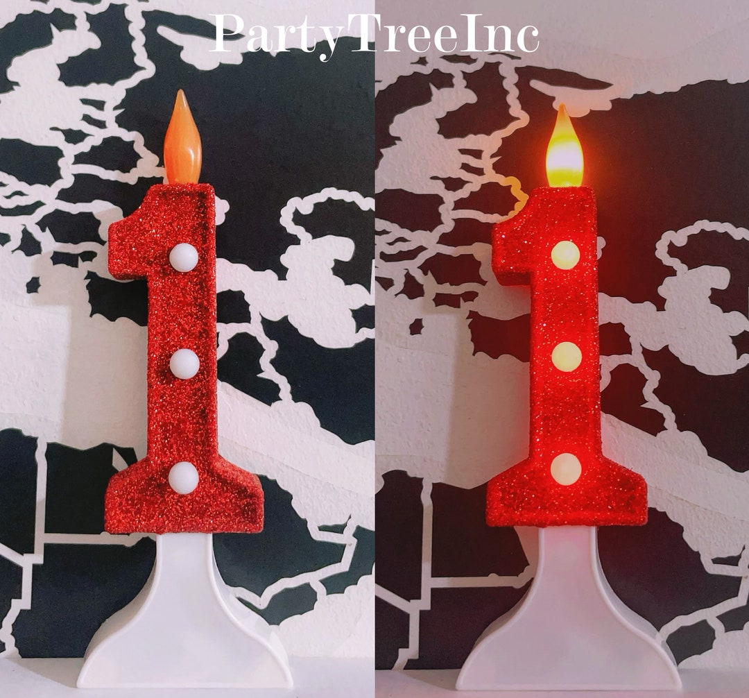 Birthday Number LED Candle , LED Number , Flashing LED Birthday Candle