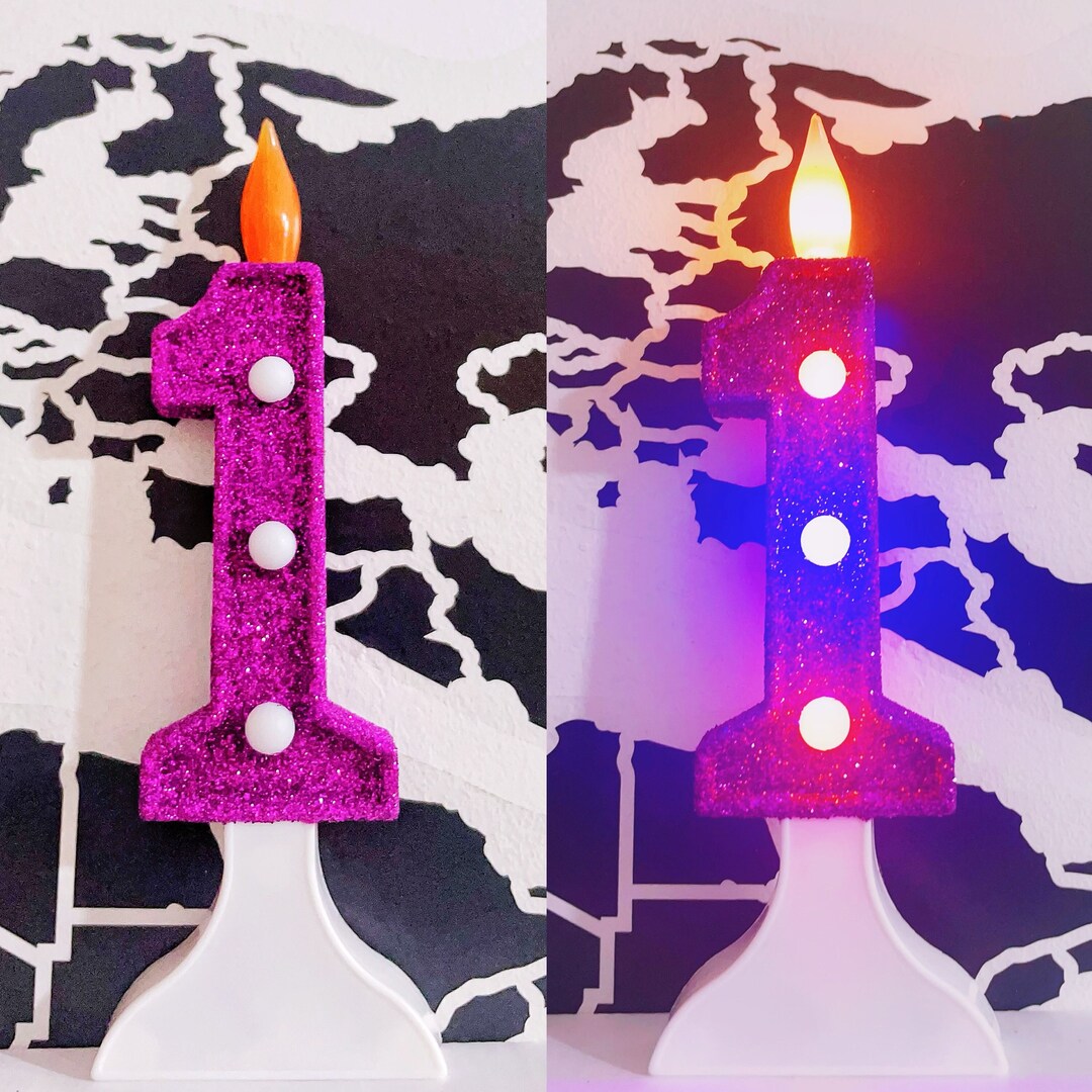 Birthday Number LED Candle LED Number Flashing LED Etsy