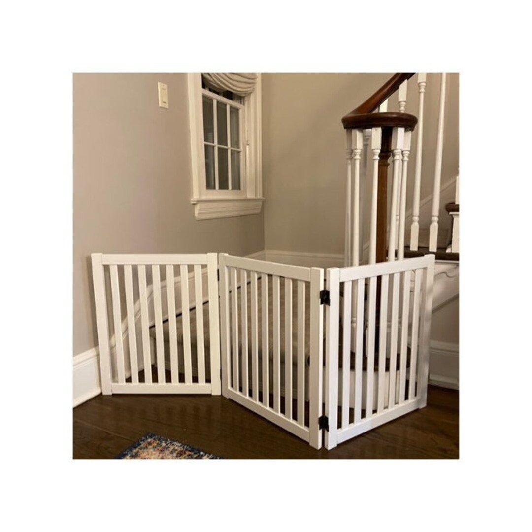 Wooden Freestanding Pet Gate Privacy Screen Panel Privacy Etsy