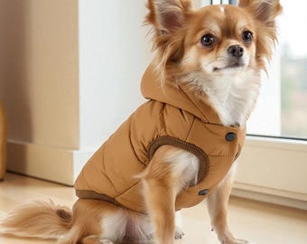 Winter Dog Jacket: Waterproof Fleece-Lined Pet Coat with Hood