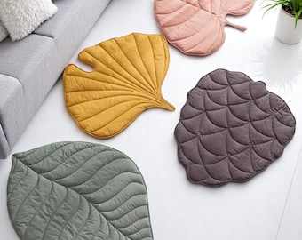 Leaf Pet Mat: Breathable Cotton Summer Bed for Dogs & Cats