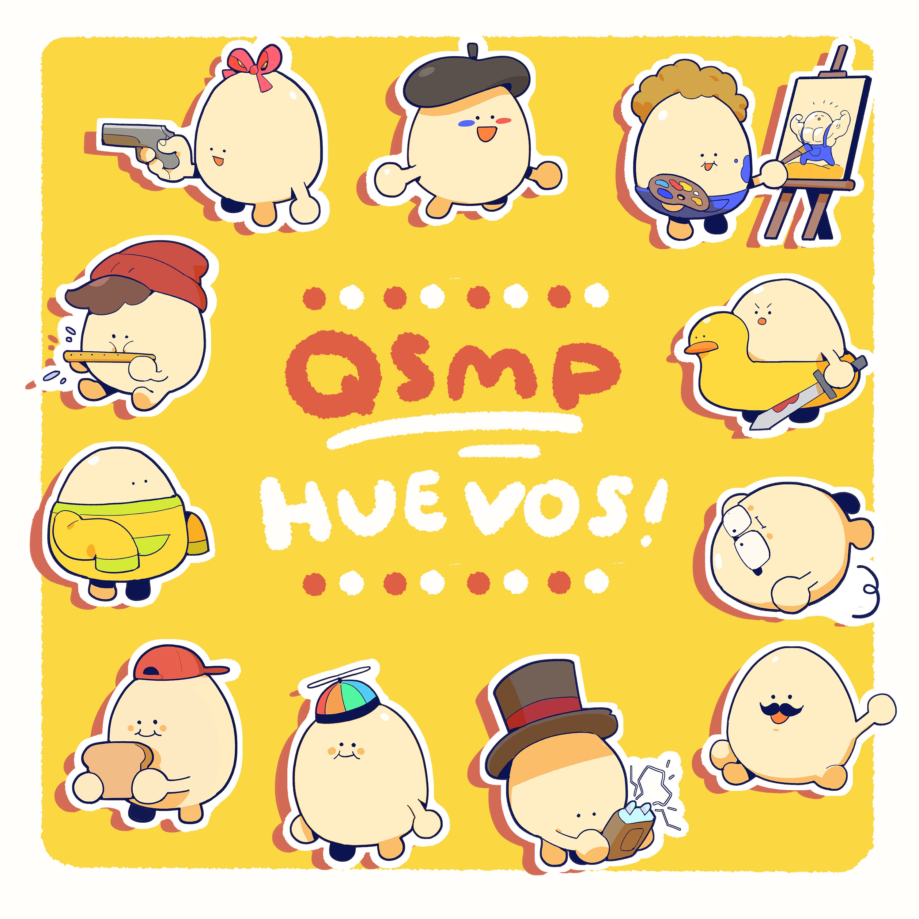 QSMP Eggs - Acrylic Pins