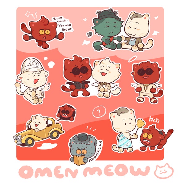 GOOD OMENS  I  Omen meow meow stickers