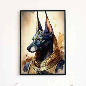 Anubis Egypt God Print, Gods of Egypt, Egypt Mythology Print, Anubis Printable Poster Digital Download